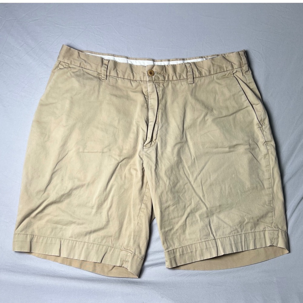 Polo Ralph Lauren Mens 36 Khaki Stretch Classic Fit Chino Shorts Cotton Blend - Picture 1 of 12